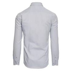 Dstreet Moška majica z dolgimi rokavi svetlo sive barve ELEGANT dx2101 M
