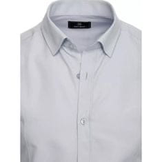 Dstreet Moška majica z dolgimi rokavi svetlo sive barve ELEGANT dx2101 M