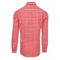 Dstreet Moška karirasta srajca v beli in rdeči barvi dx2120 M