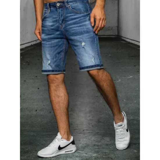 Dstreet Moške kratke hlače iz džinsa modre barve DENIM sx1532