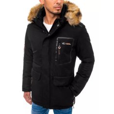 Dstreet Moška zimska jakna s kapuco črna STEP tx3803 L