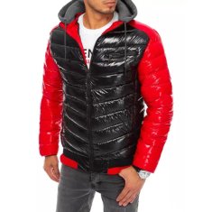 Dstreet Stilska moška zimska prešita jakna s kapuco STREET črna tx3849 3XL