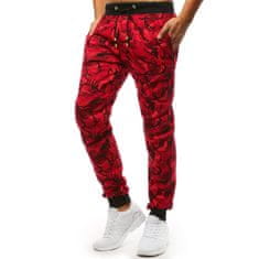 Dstreet Moške športne hlače z vzorcem DRESS Red ux3412 L