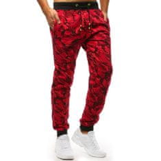 Dstreet Moške športne hlače z vzorcem DRESS Red ux3412 L