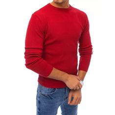 Dstreet Moški jesenski pulover GENTLE svetlo rdeč wx1712 XXL