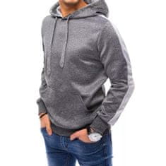 Dstreet Moški pulover s kapuco VALE temno siv bx5122 M