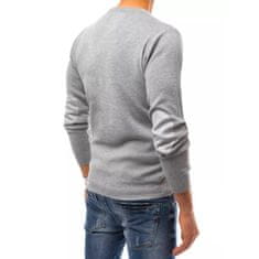 Dstreet Moški pulover MONA svetlo siv wx1871 XXL