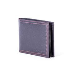 Cavaldi Črna usnjena moška denarnica z elegantno rdečo obrobo CE-PR-N-7-GAL.24_281616 Univerzalni