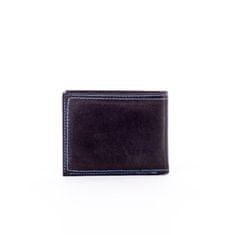 Cavaldi Moška črna usnjena denarnica z elegantnim modrim okrasjem CE-PR-N-7-GAL.24_281615 Univerzalni