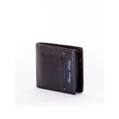 Factoryprice Črna usnjena denarnica z modrim napisom CE-PR-15936-SHW.17_282849 Univerzalni