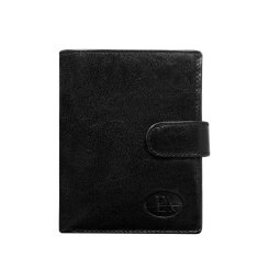Factoryprice Črna usnjena moška denarnica z zaponko CE-PR-PW-007L-BTU.33_288202 Univerzalni