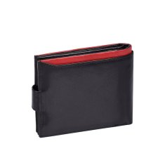 Factoryprice Črna usnjena moška denarnica z rdečo zadrgo CE-PR-N01L-VT.91_289675 Univerzalni