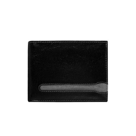 Factoryprice Črna vodoravna moška usnjena denarnica 107-VH_379457