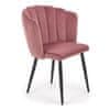 Jedilni stol K386 - roza / črn