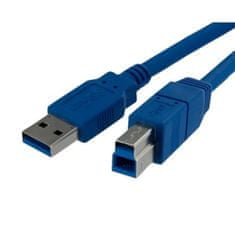 USB 3.0 priključni kabel A-B, M/M, 1,8 m, moder (11.306)