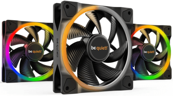 Be quiet! Light Wings ventilator, RGB, 120mm, 4-pin PWM, 3 kosi (BL076)