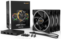 Be quiet! Light Wings ventilator, RGB, 120mm, 4-pin PWM, 3 kosi (BL076)