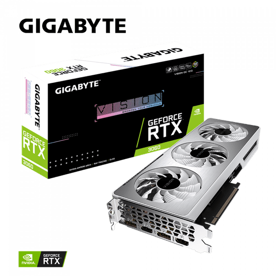 Gigabyte grafična kartica GeForce RTX 3060 VISION OC 12G, 12GB GDDR6, PCI-E 4.0