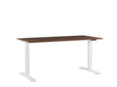 Beliani Električno nastavljiva pisalna miza 180x80 cm rjavo-bela DESTIN II