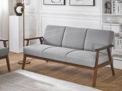 Beliani 3-sedežni kavč sive barve ASNES
