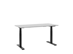 Beliani Električno nastavljiva miza 130 x 72 cm sivo-črna DESTIN II