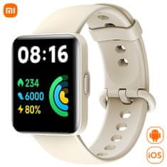 Xiaomi Redmi Watch 2 Lite pametna ura, 1.55 zaslon na dotik, Bluetooth 5.0, vodoodporna 5 ATM, GPS, bež - kot nov