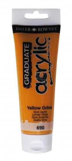 Daler Rowney Akrilna barva Graduate 120 ml, rumeno oker