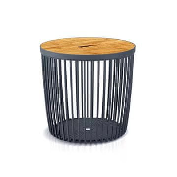 nabbi Plastični univerzalni koš s pokrovom iz bambusa ICLU35T 35 l - antracit