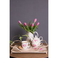 Clayre & Eef Porcelanski čajni set za eno osebo Flowers 400 ml