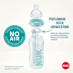 Nuk NUK Anti-colic otroška steklenička z regulacijo temperature 300 ml - mentol