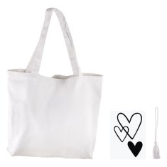 Rayher.	 Nakupovalna vrečka Basic Shopper Love 36x35 cm, set