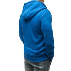 Dstreet Moški pulover s kapuco BASE modre barve bx5232 M