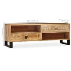 Vidaxl TV omarica iz trdnega mangovega lesa 120x30x40 cm