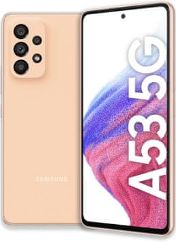 Samsung Galaxy A53 5G mobilni telefon, 6GB/128GB, oranžen