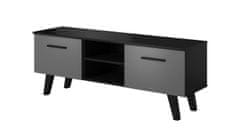 Furnitura TV omarica NORD črna + grafit skandinavski dizajn, 140 cm