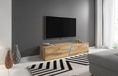 Furnitura Viseča TV omarica LANT Hrast 160 cm+ LED