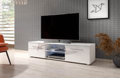 Furnitura TV omarica ELARA bela visoki sijaj 140 cm + LED 