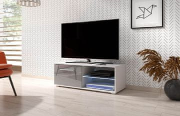 Furnitura TV omarica ELARA siva visoki sijaj 100 cm + LED
