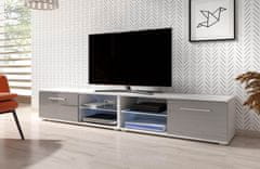 Furnitura TV omarica ELARA 2 siva visoki sijaj 200 cm + LED