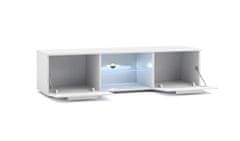 Furnitura TV omarica ELARA bela visoki sijaj 140 cm + LED