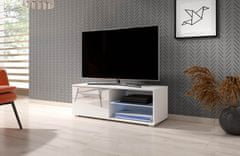 Furnitura TV omarica ELARA bela visoki sijaj 100 cm + LED 