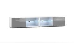 Furnitura TV omarica ELARA 2 siva visoki sijaj 200 cm + LED