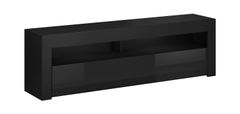 Furnitura TV omarica TITAN črna visoki sijaj 160 cm + LED