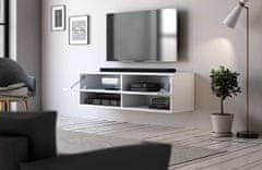 Furnitura Viseča TV omarica DORI Bela visoki sijaj 100 cm