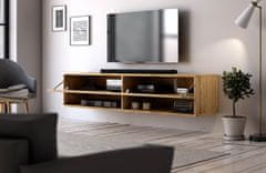 Furnitura Viseča TV omarica DORI Wotan hrast 140 cm