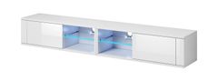 Furnitura TV omarica ELSA 2 bela visoki sijaj 200 cm + LED