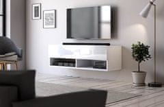 Furnitura Viseča TV omarica DORI Bela visoki sijaj 100 cm