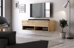 Furnitura Viseča TV omarica DORI wotan hrast 100 cm