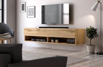 Furnitura Viseča TV omarica DORI Wotan hrast 140 cm