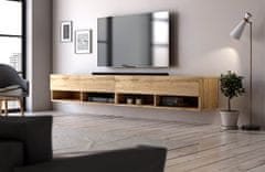 Furnitura Viseča TV omarica DORI Wotan hrast 200 cm